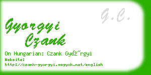 gyorgyi czank business card